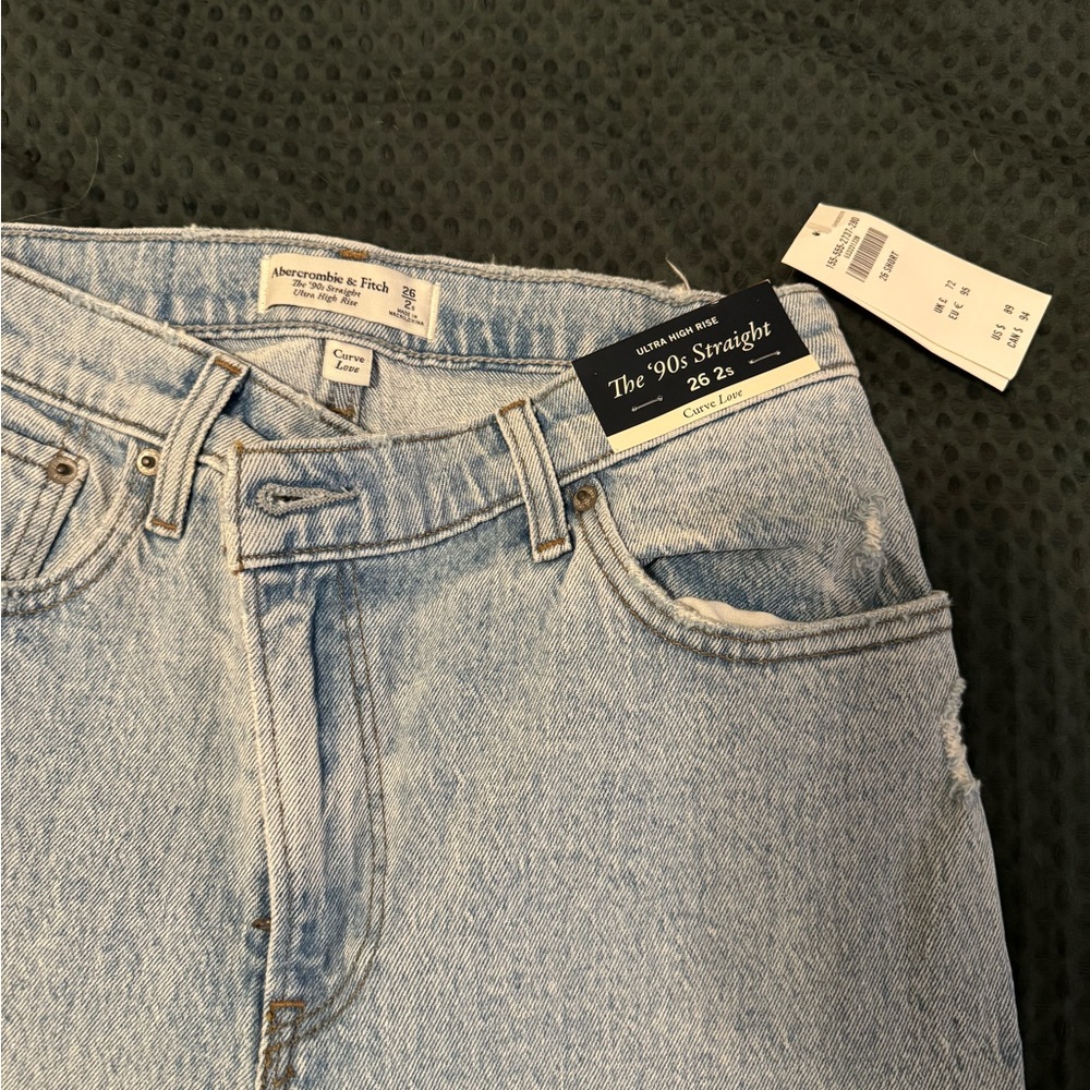 New w tag 90s ultra high rise straight jean Abercrombie